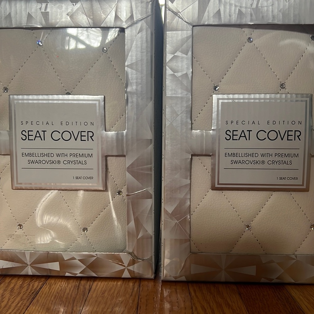 COPY - New embellished faux leather seat covers with Swarovski Crystals.